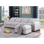 Canapé modulaire réversible de 123 po de largeur avec repose-pieds-67149242