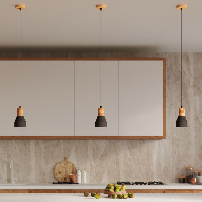 1 - Light Cylinder Pendant, Black