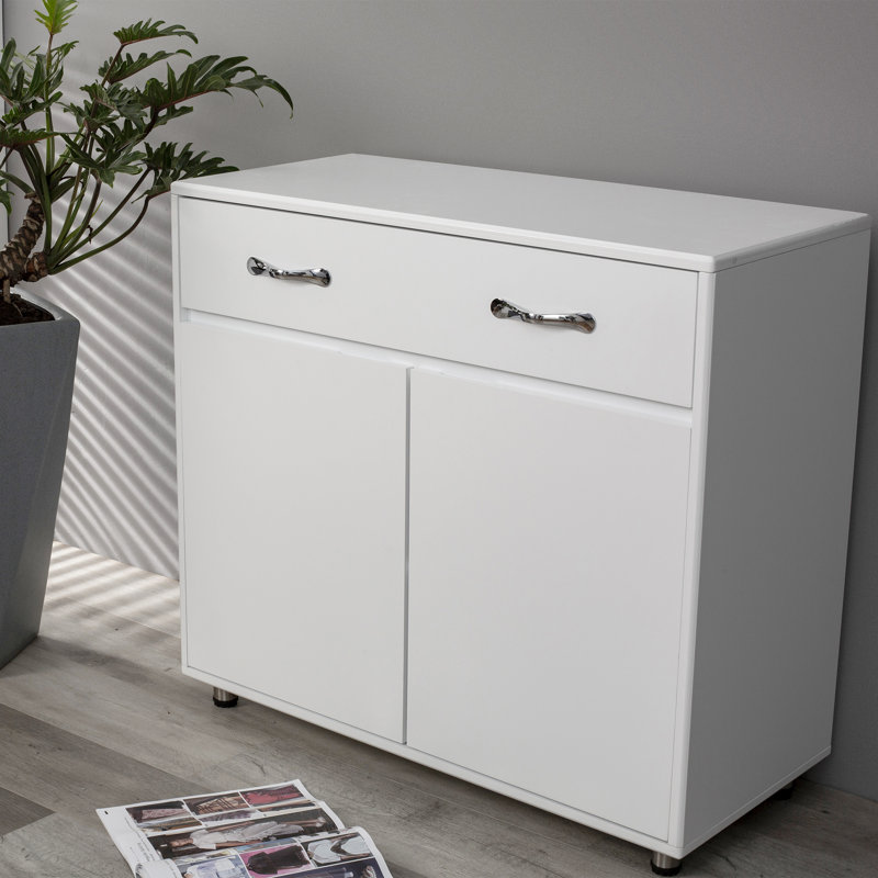 Two Door Side Table-White, Sideboard