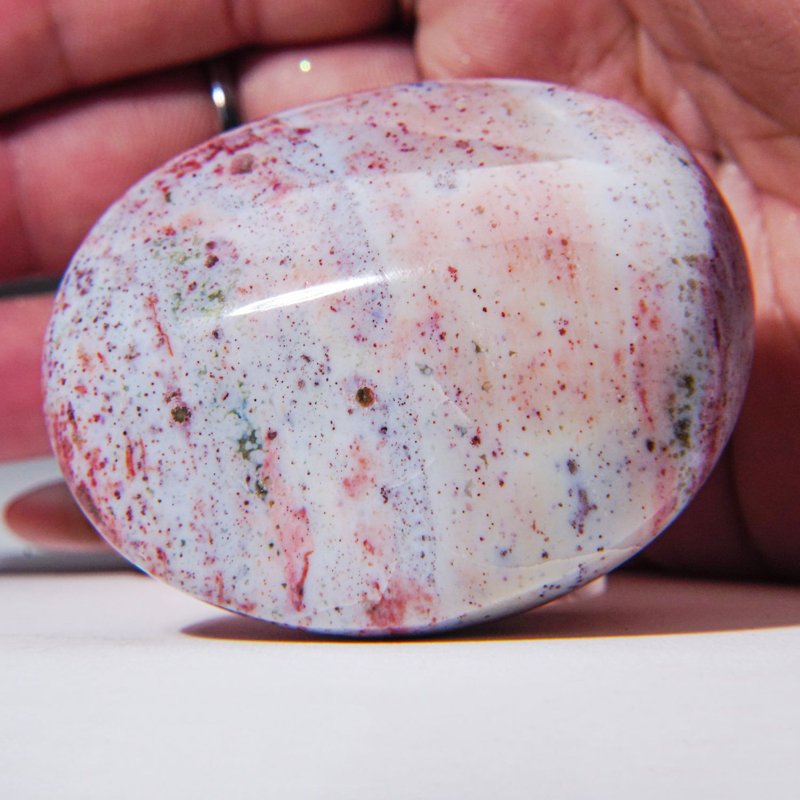 Genuine Polished Ocean Jasper Palm Stone