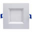 12 Watt LED Canless Low Profile Regress Baffle Downlight - 4 Inch - Remote Driver - CCT Selectable - Square Shape - White Finish - 120 Volt