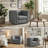 35.4'' Wide Upholstered Swivel Chair-1283283936