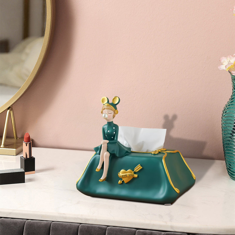 Tissue Box Cover, Green