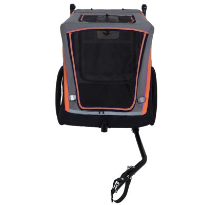 2-in-1 Pet Bike Trailer & Push Cart with Detachable Hitch, Quick Release Wheels, and Underneath Storage - Up to 100 lbs
