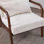 Chaise d'appoint Mid-Century moderne en bois d'hévéa avec coussin lombaire-1960672675-1960672673