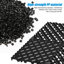 Coussin modulaire à emboîtement 20Pack 15,7 po x 15,7 po Trous de drainage de plancher en caoutchouc antidérapants pour terrasse, douche, cuisine, piscine à drain, bain de sauna, intérieur extérieur (noir)