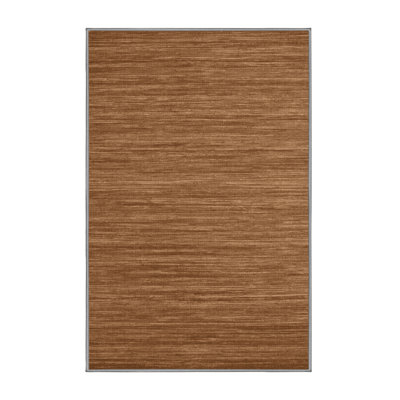 Tapis brun uni lavable à la machine