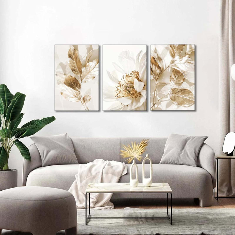 3 Piece Wrapped Canvas Print, 60 cm H x 40 cm W