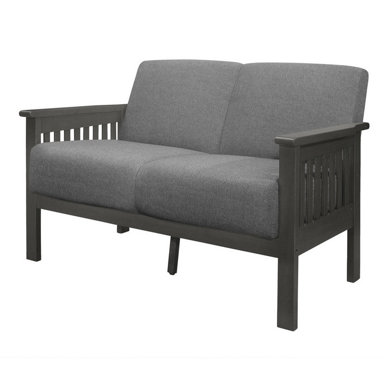 Causeuse Wiston, Mélange de polyester gris
