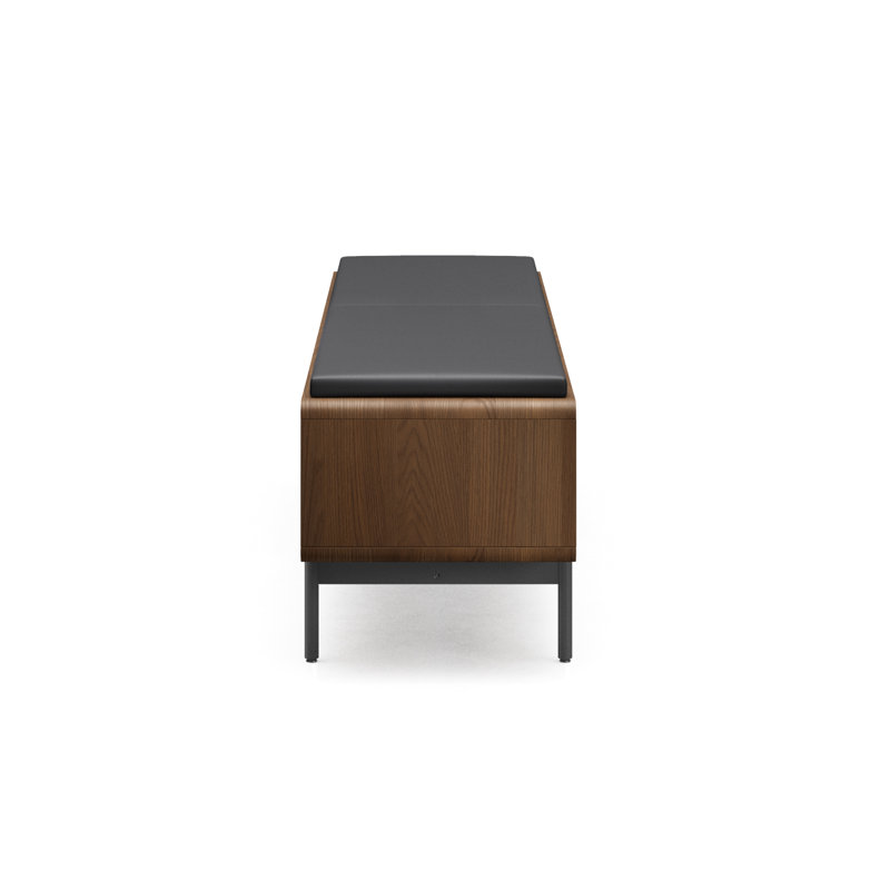LINQ Leather Storage Bench, Mocha