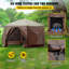 Pavillon de jardin 12 pi x 12 pi, moustiquaire pour le camping avec fenêtres et piquets en filet