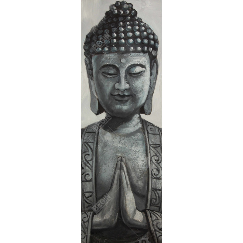 Bouddha avec toile encadrée - Décoration de salle de bain spirituelle pour la maison