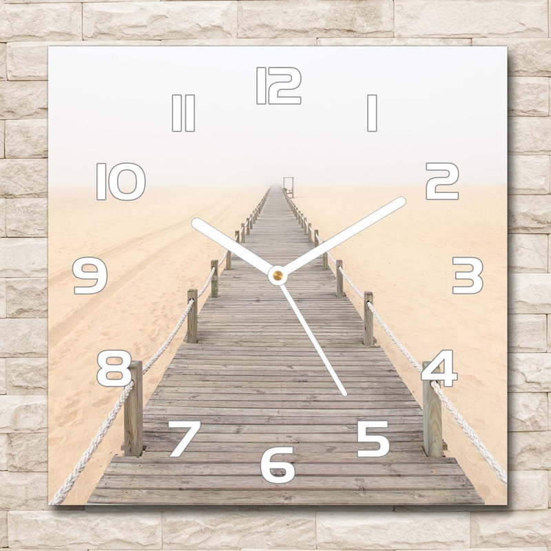 Ikisha Glass Wall Clock, White