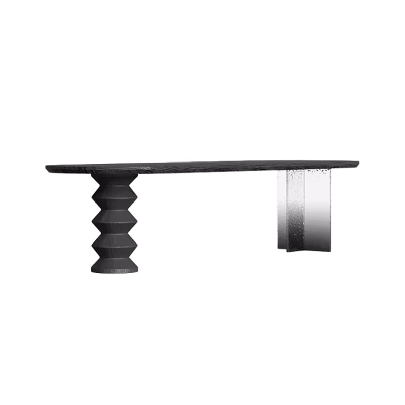 Oval Dining Table, 31.49" W x 70.86" L