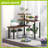Kitchen Corner Shelf Countertop Organizer With Hooks Adjustable Spice Rack Corner Display Rack Shelf Corner Rack 3 Tier Storage Organization For Kitchen Counter Shelves(Rustic Brown)