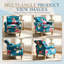 Chaise d'appoint en velours à imprimé floral avec coussin, pieds en bois massif-130668079