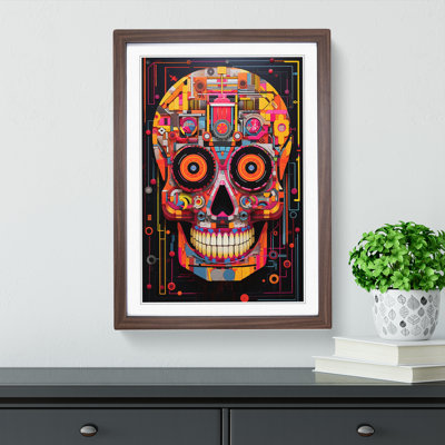 Sugar Skull Constructivism - Framed Print
