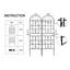 4 treillis de jardin en métal antirouille de 71 po x 19,7 po, support de fleurs extérieur, noir, facile à assembler, paquet de 4 treillis en tube galvanisé robuste de 19,7 po, cadre de plante, installation,