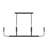 Reines 6-Light Matte Black Linear Chandelier-127380279