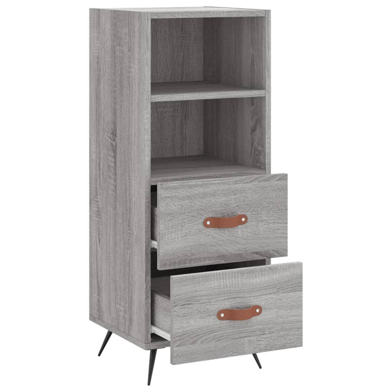 Anaelle 34.5cm W 2 - Drawer Chest of Drawers, Grey Sonoma