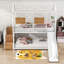 Lit superposé simple en métal avec glissade et tablettes Miskell Kids-378236395-378236394