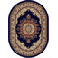 Tapis oriental bleu marine / beige Clarence-26963011