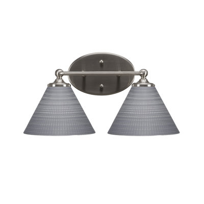 Aitkens Light Bath Bar Shown With 7" Gray Matrix Glass