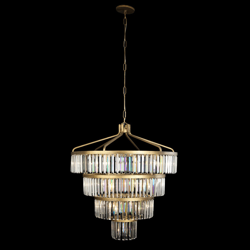Luminaire suspendu en cristal 4 lumières Social Club 19 lumières