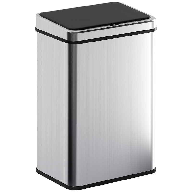 Stainless Steel Motion Sensor, Manual Lift Kitchen Trash Can, 40