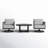Scotia 3 Piece Aluminum Swivel Seating Set