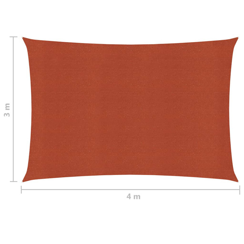 Atsabe Shade Sail, 4m W x 3m L, Terracotta
