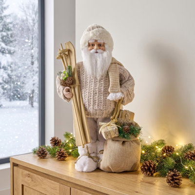 Père Noël d'hiver 18 "avec chandail et skis