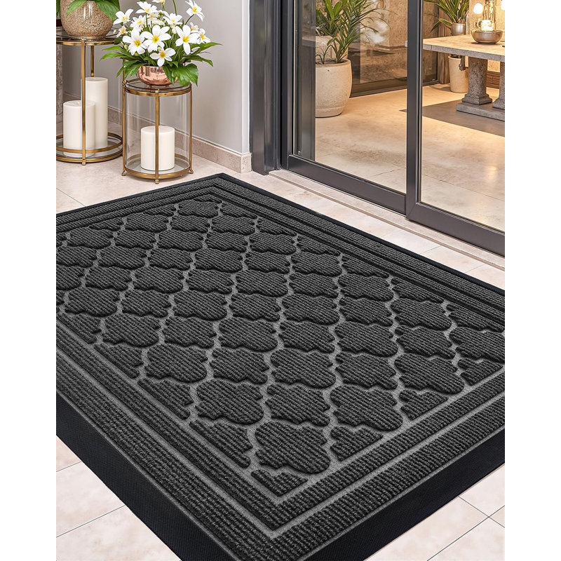 Non-Slip Mother's Day Indoor / Outdoor Doormat, 120cm W x 180cm L, Grey