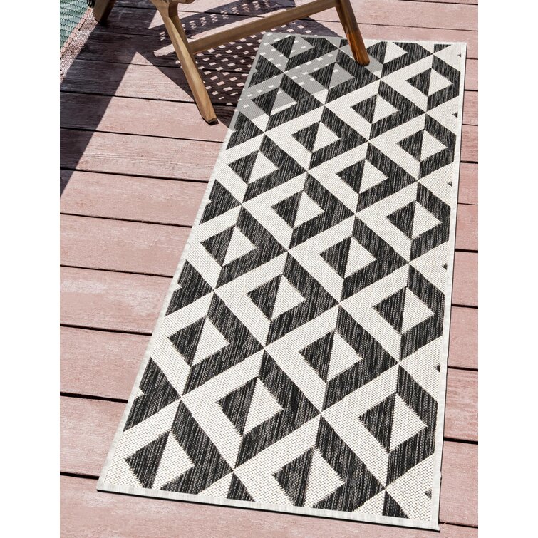 Jill Zarin Outdoor Yellow and Aqua 6x9 Area Rug Indoor Outdoor Rug