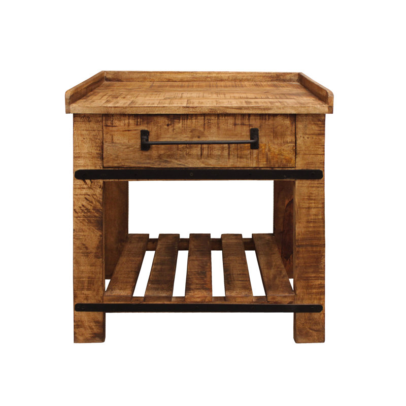 Table de chevet 1 tiroir en brun