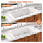 Évier de cuisine encastré 33 po x l 19 po encastré en céramique blanche