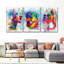 «Dogs Paint Splash», reproduction sur toile-93058275