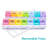  AM PM Weekly 7 Day Pill Organizer, Large Pill Cases with Push Button Design