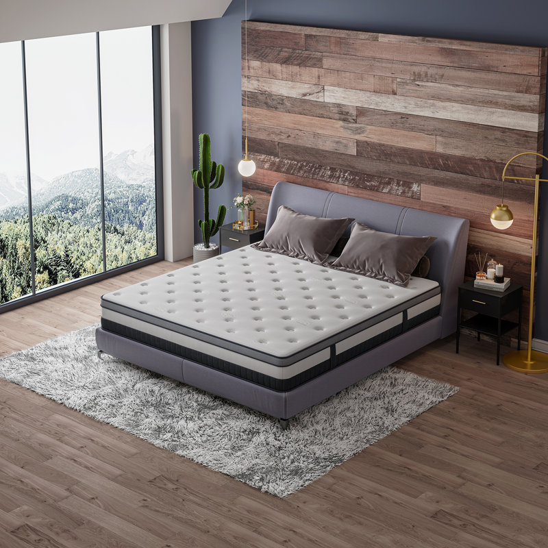 White Noise Pillow Top Innerspring / Coil Mattress, Super King (6')