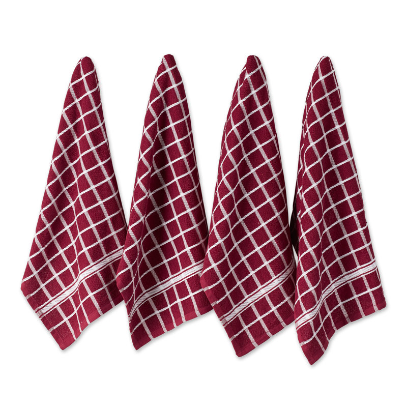 Cotton Waffle Tea Towel Kitchen Towel, Wine