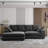 Daisy Cozy Corduroy L-Shaped Sectional Left or Right Reversible-681742307