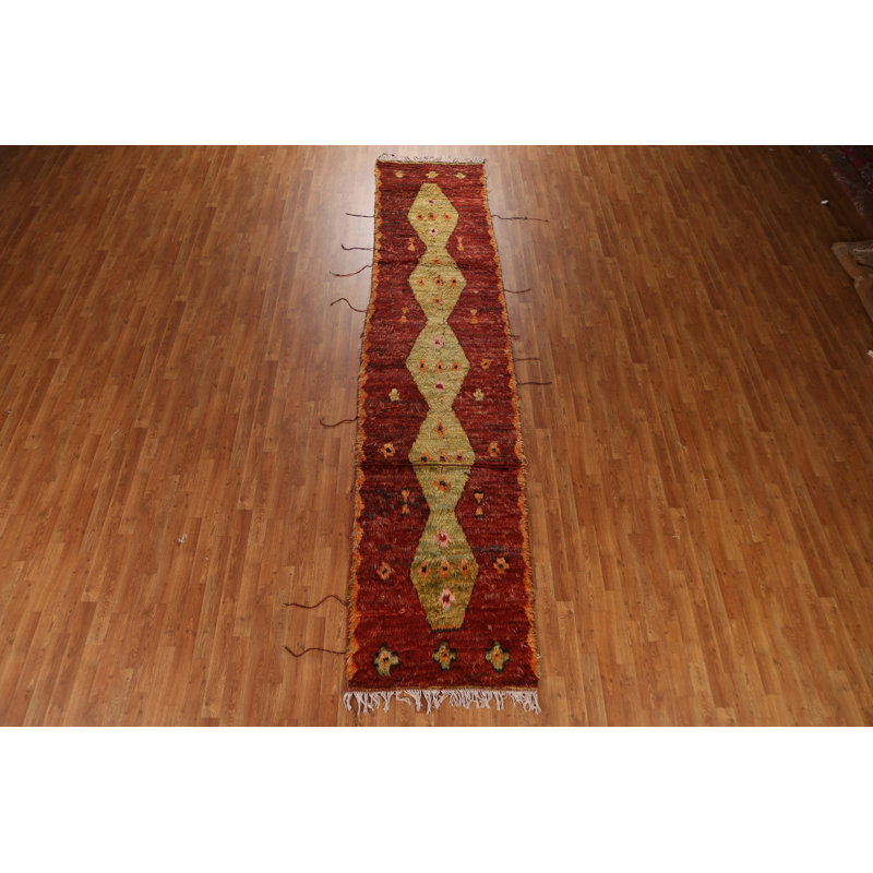 Tapis de couloir berbère marocain fait à la main 3 x 13