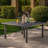 Grey 64" Square Outdoor Dining Table - Over Iron Pillar Frame