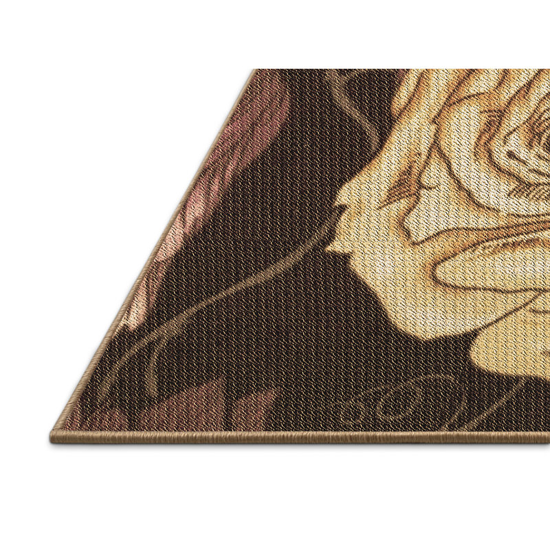Performance Wool Floral Indoor Rug, Rectangle 2' x 4'