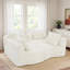 Modular Sectional Sofa With Rounded Silhouette And Pillows-130197325