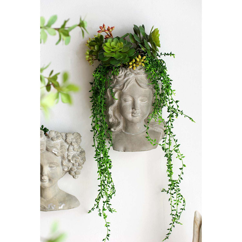 Pot de fleurs statue en ciment Feazell