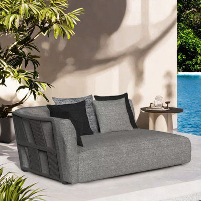 Letrina 59.06'' Wide Rectangle Loveseat with Cushions