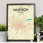 Munich City Map - No Frame Print-2009346397