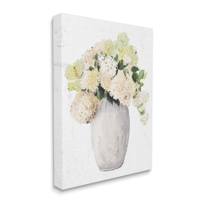 Bouquet de fleurs mixtes avec arrangement floral par Patricia Pinto - Peinture sur toile, H 20 po x l 16 po x P 1,5 po