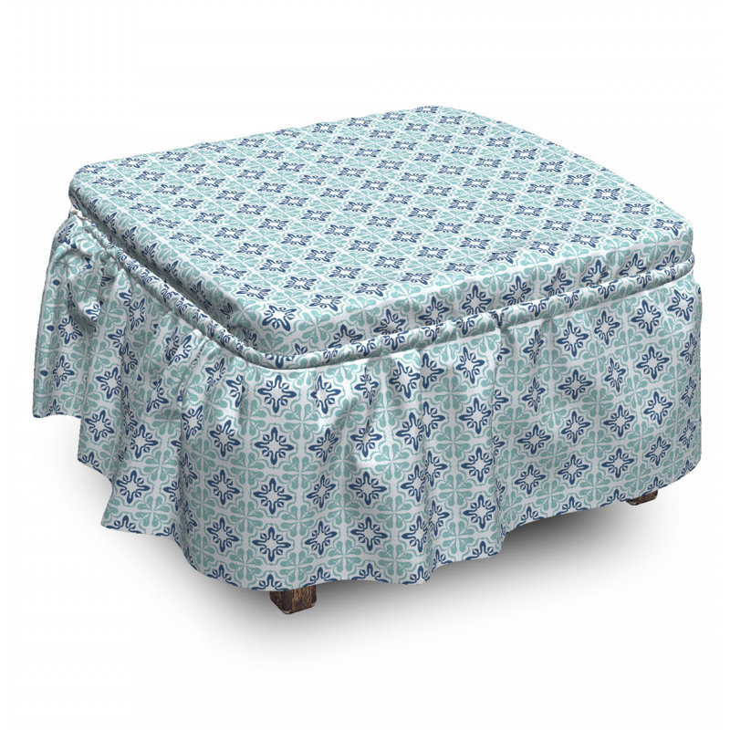 Box Cushion Ottoman Slipcover